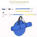 Agility sport pour chiens équipement complet obstacle, tunnel, slalom, zone repos + sac de transport bleu jaune