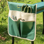 Tabouret de Jardin Pliable agenouilloir de Jardin siège Jardinage avec Coussin Pochette Rangement Outils Vert