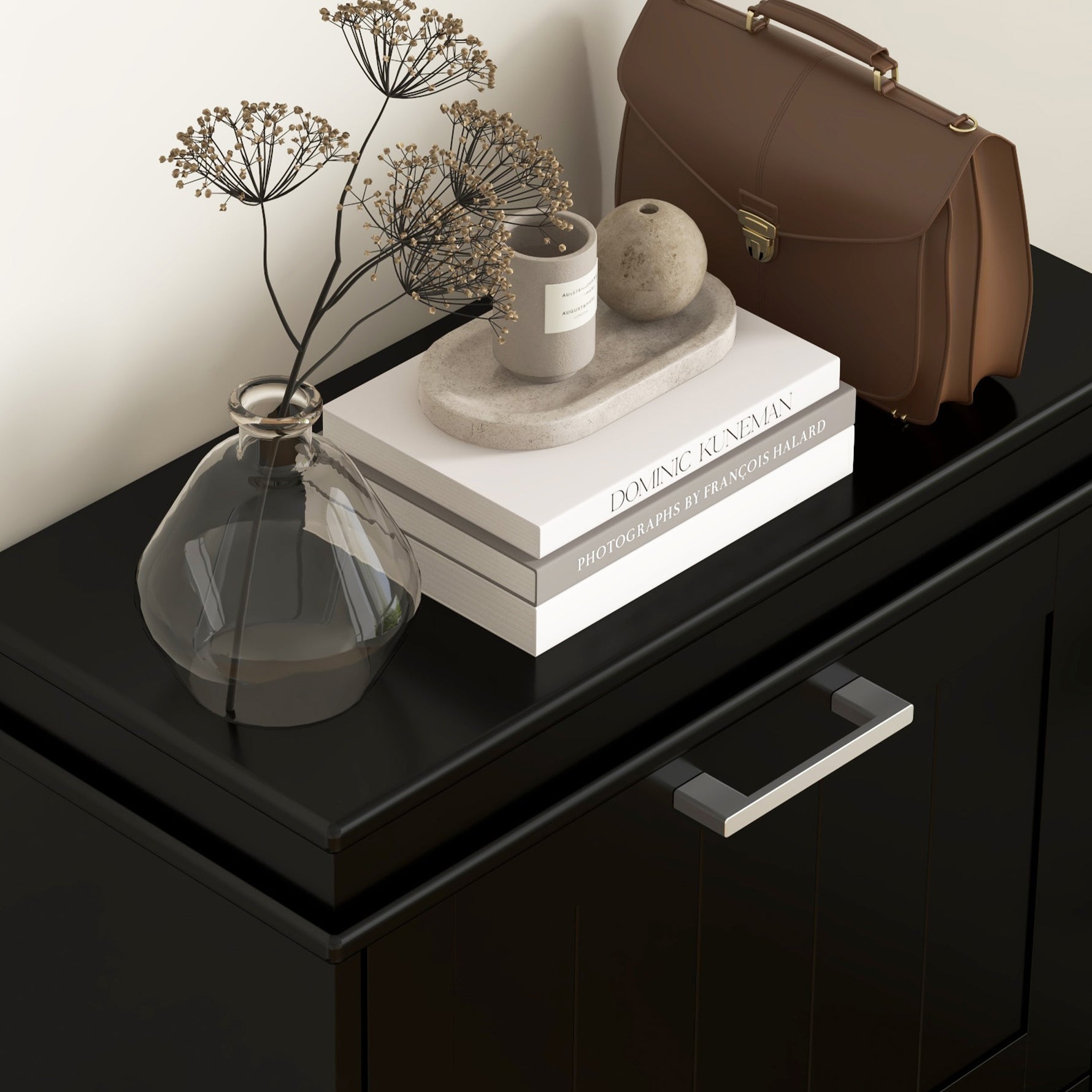 Meuble à chaussures, armoire à chaussures 3 portes abattants 15 paires, étagères réglables, 54 x 24 x 117,5 cm, noir