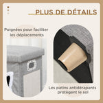 2-in-1 overdekte kattenmand voor binnen, houten poten, uitneembaar en wasbaar kussen, speelbal, 35,5x35,5x42,5cm, grijs