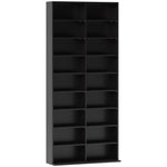 Rangements pour CD et DVD 18 compartiments capacité max. 640 CD/360 DVD 430 Blu-ray 78,5 x 24 x 175 cm noir