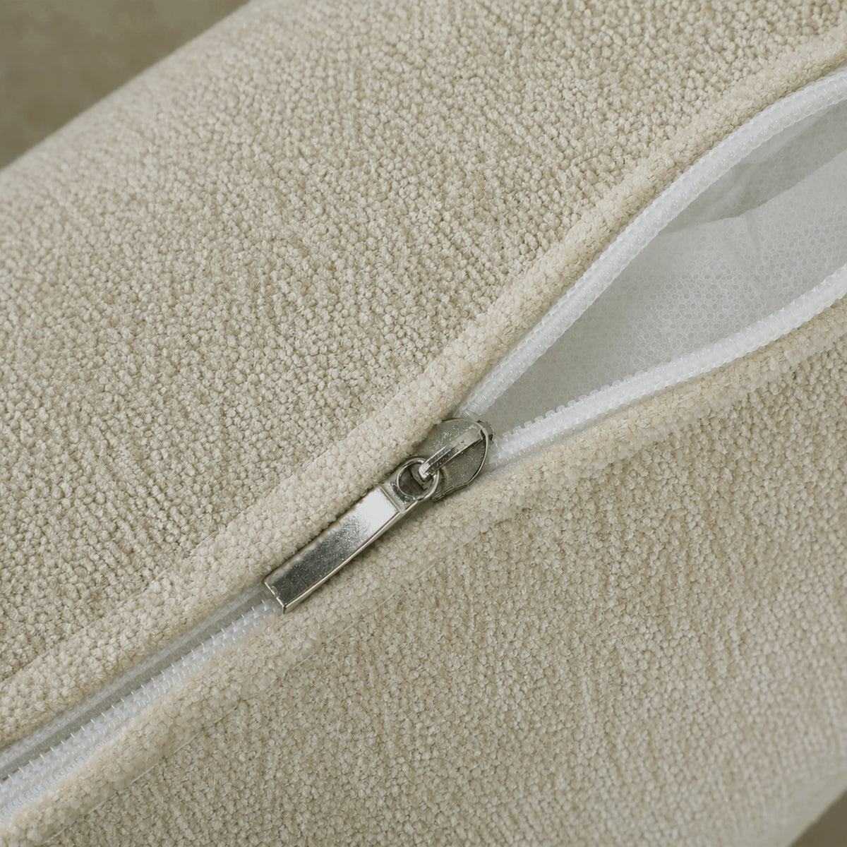 Canapé Convertible 2 Places, Canapé-Lit 3 en 1 Chenille 125 cm avec Dossier Réglable, Assise Large, 2 Oreillers, Crème-9