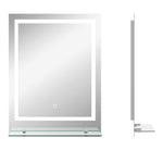 Miroir rectangulaire mural lumineux LED de salle de bain 70 x 50 cm
