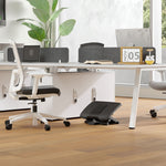 Voetensteun voor kantoor, ergonomische voetensteun, hoek verstelbaar van -30° tot +30°, 46L x 35B x 11/13,5/17H cm, zwart