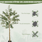 Olivier artificiel 150 cm plante artificielle intérieur, fausse plante décoration pour maison, bureau, salon, chambre