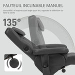 Fauteuil massant avec repose-pied, dossier inclinable jusqu'à 135°, coffre de rangement, télécommande