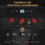 Cave à vin 18 bouteilles 50L haute performance température réglable 5-18° avec lumière LED, noir
