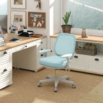 Fauteuil de bureau, chaise de bureau ergonomique en maille, hauteur réglable, 55x48x82,5-94,5cm, vert