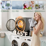 Sèche-linge électrique portable 850W, capacité 33L 4 modes de fonctionnement, acier inoxydable, 49 x 40,5 x 60 cm, noir