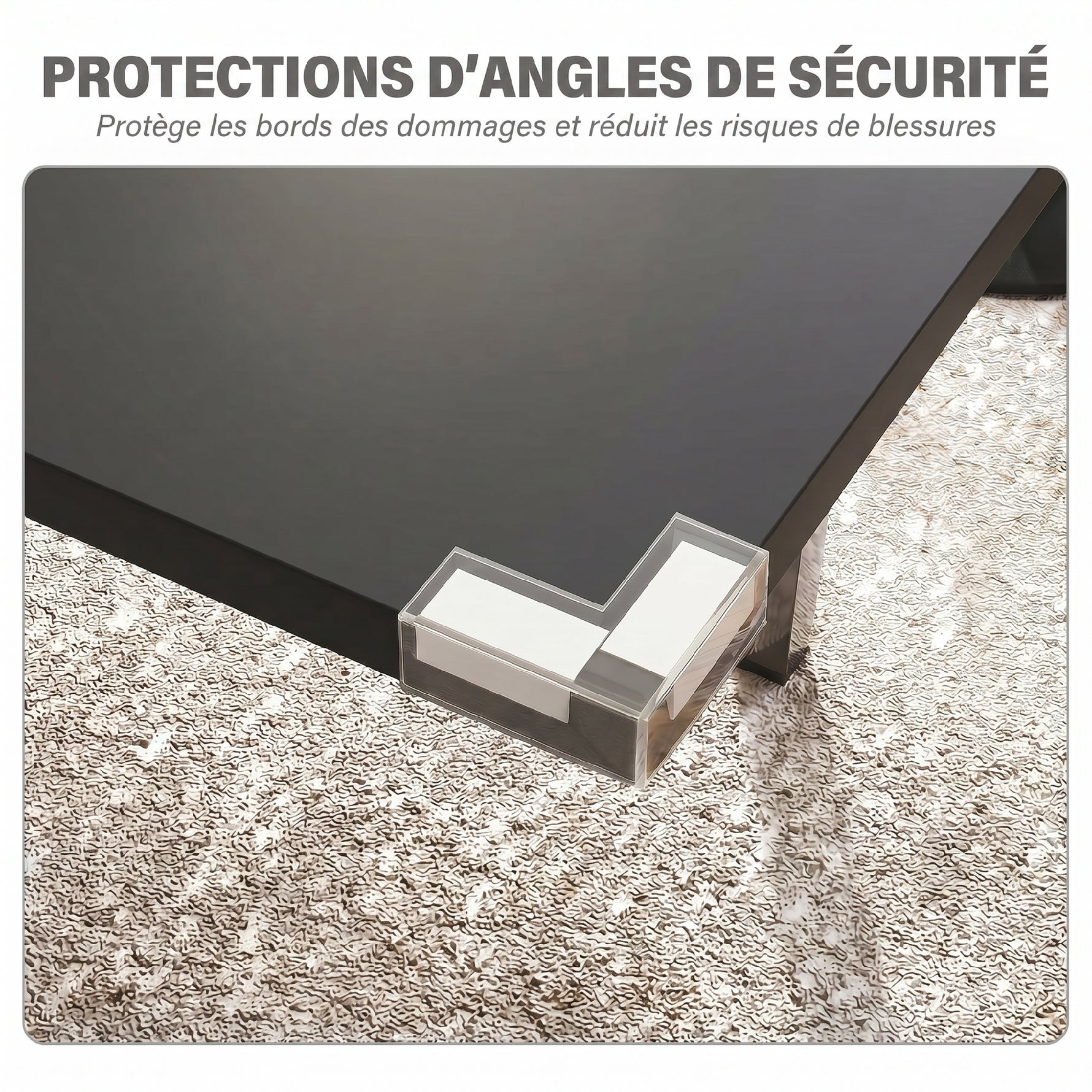 Table à manger extensible de 4 à 6 personnes, pieds en acier, pour petits espaces, salle à manger, noir
