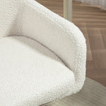 Chaise de bureau fauteuil de bureau avec roulettes hauteur réglable assise pivotante à 360° 60 x 61 x 79-88 cm crème