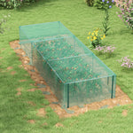 Serre de jardin serre à tomates filet protection porte zippée enroulable HDPE, dim. 125L x 373l x 62,5H cm