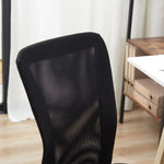 Lot 2 de chaises de bureau ergonomique hauteur réglable piètement chromé pivotant 360° revêtement maille noir