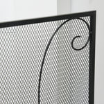Pare-feu pour cheminée ou poêle design élégant Pare-étincelles 3 Volets Pliables dim. 132,5L x 76,5H cm Acier métal Noir