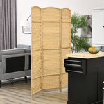 Paravent intérieur en bois 3 panneaux séparateur de pièce pliable pour salon chambre 135 x 180 cm bois naturel