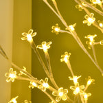 Albero luminoso a LED 180 cm 180 LED bianco caldo, albero artificiale di ciliegio in fiore, IP44, interno esterno, bianco