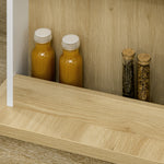 Ilot central cuisine table avec grand plan de travail 4 personnes - dim. 110L x 70l x 75,5H cm