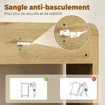 Table Console avec 2 Tiroirs, Console Meuble, 100 x 30 x 85 cm, Coins Arrondis et Plateau Épais, Bois Naturel
