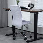 Chaise de bureau ergonomique hauteur réglable piètement chromé pivotant 360° revêtement maille blanc