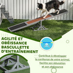Agility sport pour chien bascule équipement entrainement chien bois sapin pré-huilé feutre bitumé antidérapant gris noir