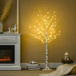 Albero luminoso LED - decorazione luminosa bianco caldo - 96 LED - uso interno - 150 cm - decorazione natalizia camera casa bianco