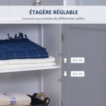 Meuble de salle de bain meuble de rangement 2 tiroirs placard double porte et étagère réglable 60 x 30 x 75 cm gris