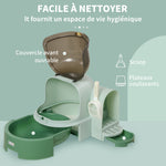 Maison de toilette, bac à litière fermé pour chat Compartiment Inférieur Amovible pour un Nettoyage Facile Pelle inclus