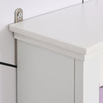 Armoire Murale de Salle de Bain Meuble Suspendu WC Placard 1 Porte 3 niches dim. 53L x 14,5l x 50,5H cm en bois Blanc