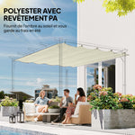 Toile de toit de rechange pour pergola toile de remplacement protection solaire Anti-UV 30+ pour pergola de 3 x 2 m