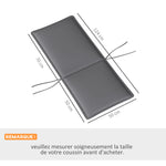 Lot de 4 coussins de chaise extérieur avec attaches et bande réglable, anti-décoloration UPF50+, 124x50x5cm, gris