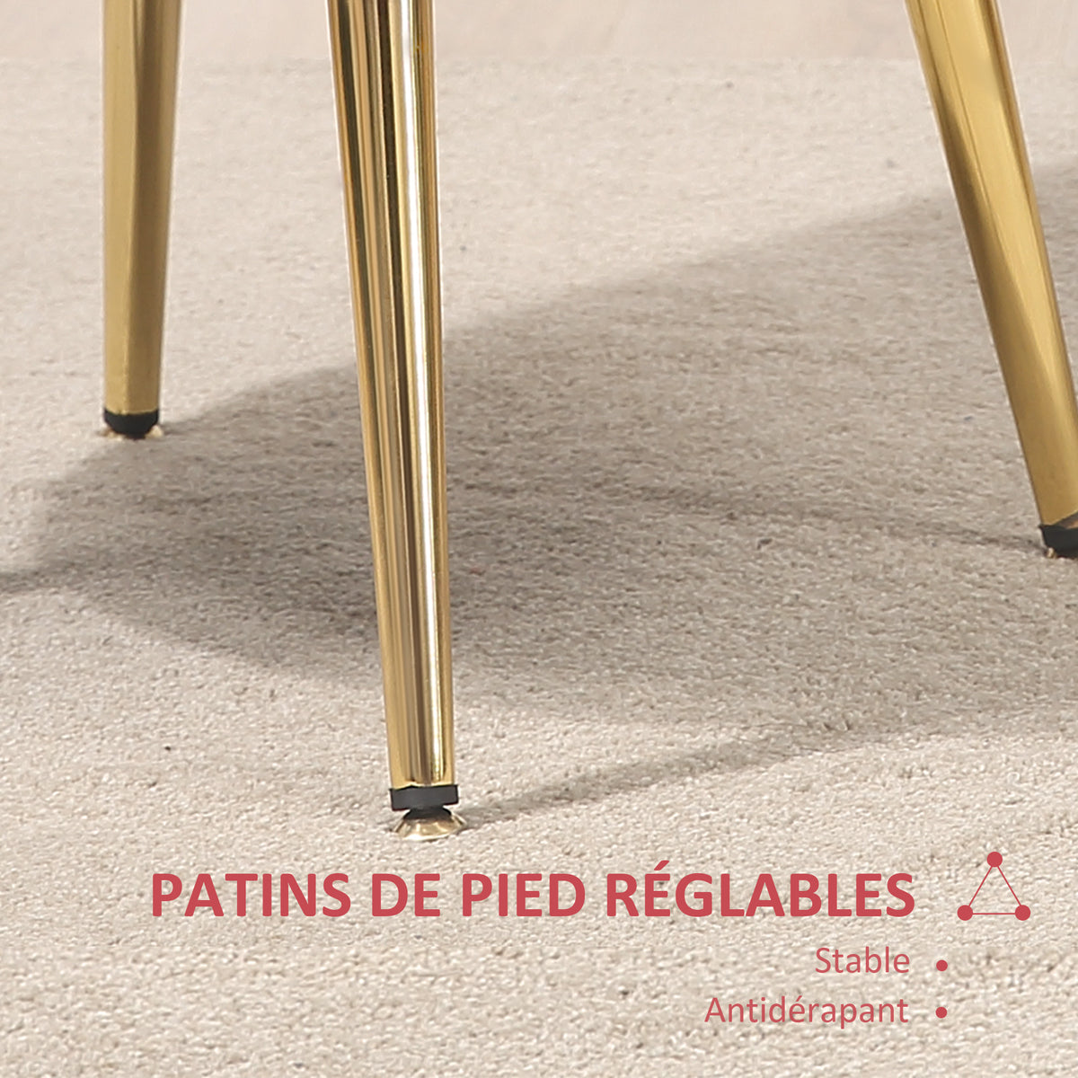 Fauteuil salon fauteuil en velours fauteuil coquillage avec pieds en métal doré pour chambre à coucher, rouge