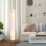 Lampadaire Lampe sur Pied de Salon Style Moderne Lampadaire sur Pied avec Interrupteur Acier Blanc