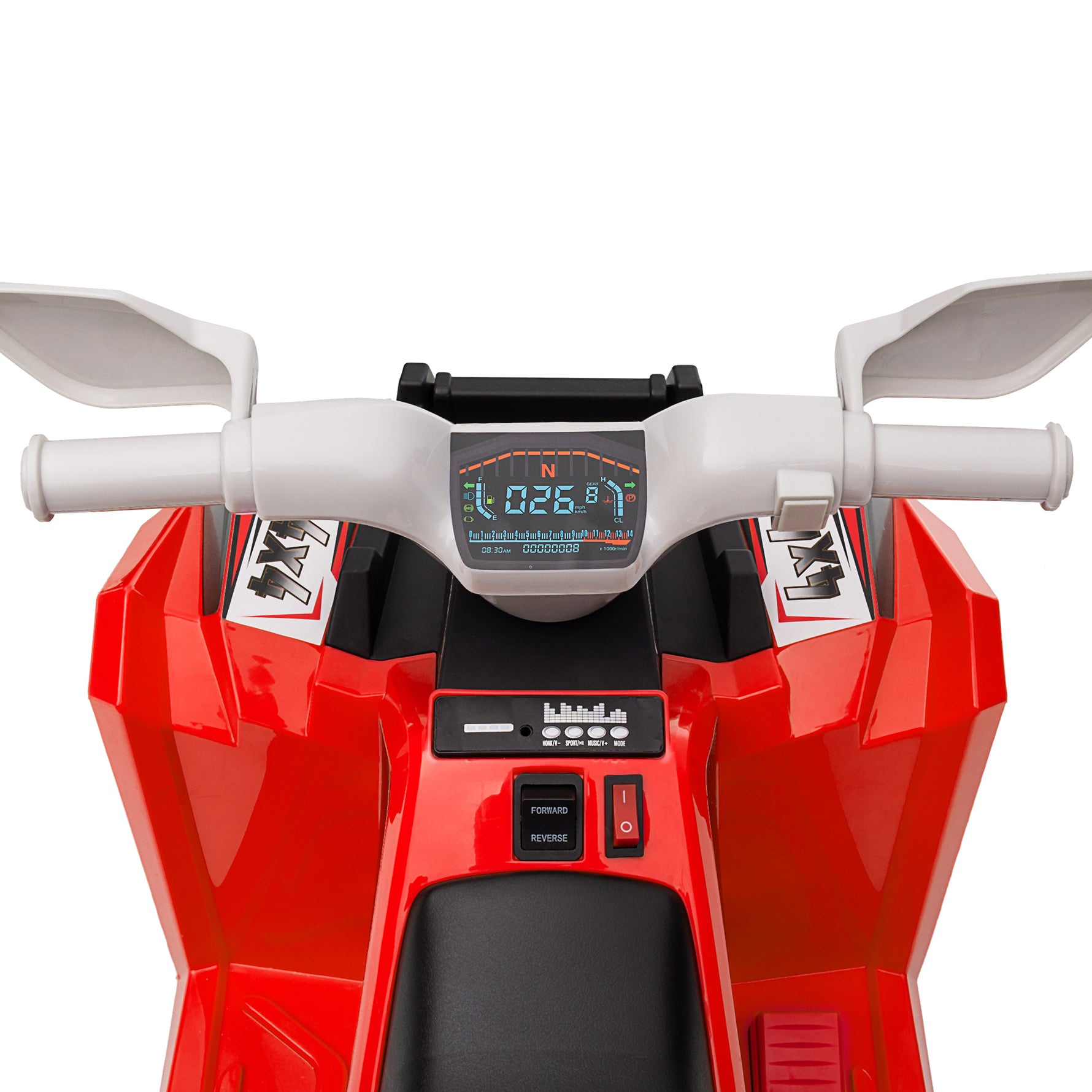 Quad électrique pour enfants véhicule à batterie 6V avec marche avant et arrière 70L x 41,5l x 48,5H cm Rouge