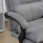 Fauteuil de bureau massant et chauffant, chaise de bureau, hauteur réglable, dossier inclinable, 66x74x121,5cm gris