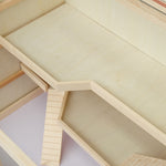 Jaula para hámster y jerbos de 2 niveles con techo abatible, ventanas, caseta y 2 escaleras, 115 x 57 x 55 cm, efecto madera natural