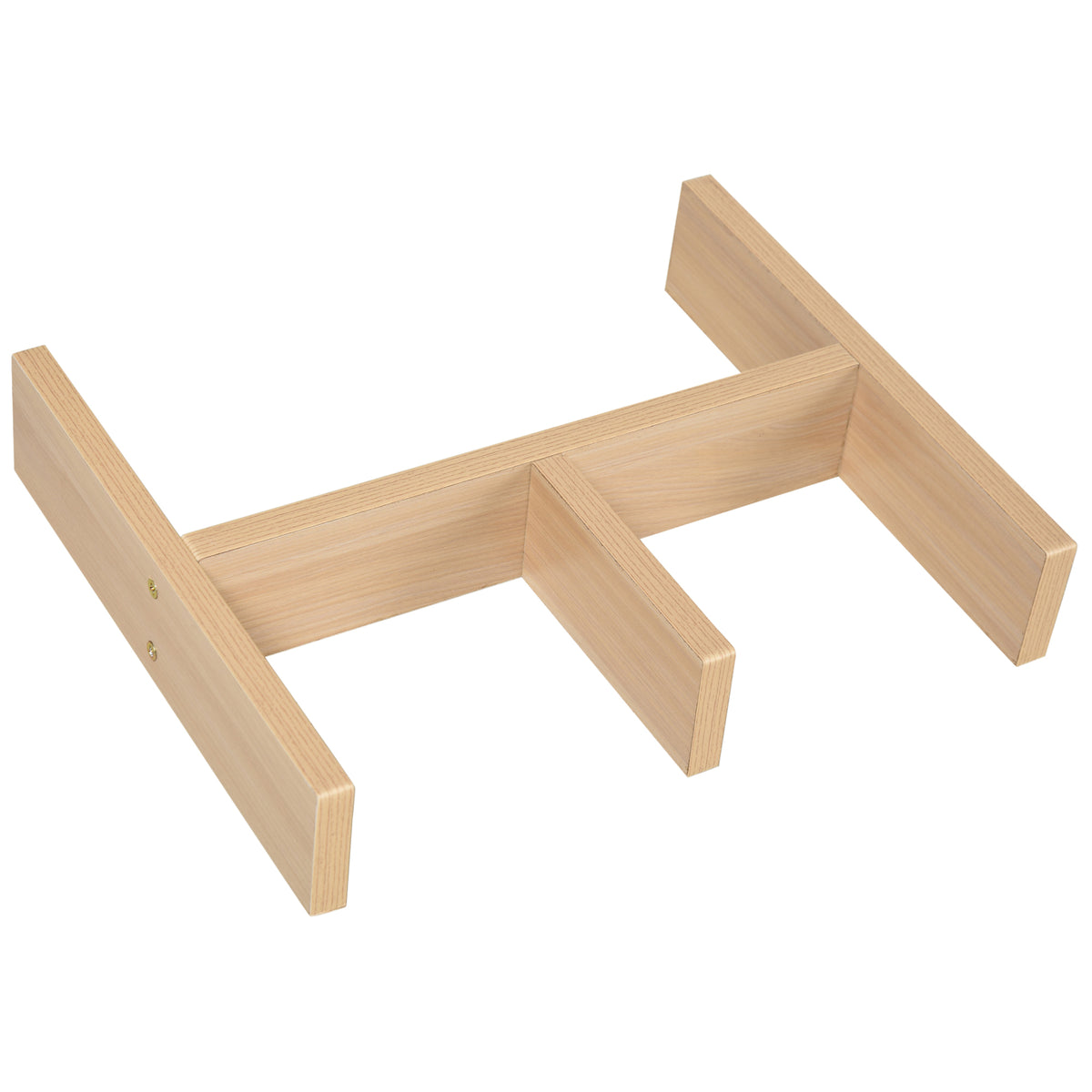 Scarpiera a panca con 2 ripiani, vano a giorno + contenitore integrato con cuscino beige grigio