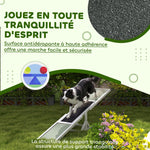 Agility sport pour chien bascule équipement entrainement chien antidérapant 180 x 30 x 30 cm gris blanc