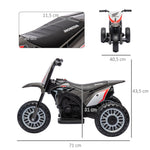 Moto cross éléctrique pour enfant licence Honda CRF450RL 3 roues batterie 6V enfants 18-36 mois gris