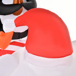 Ours Polaire Gonflable de Noël avec Lumières LED 206cm Décoration Gonflable de Noël Imperméable avec 2 Pingouins