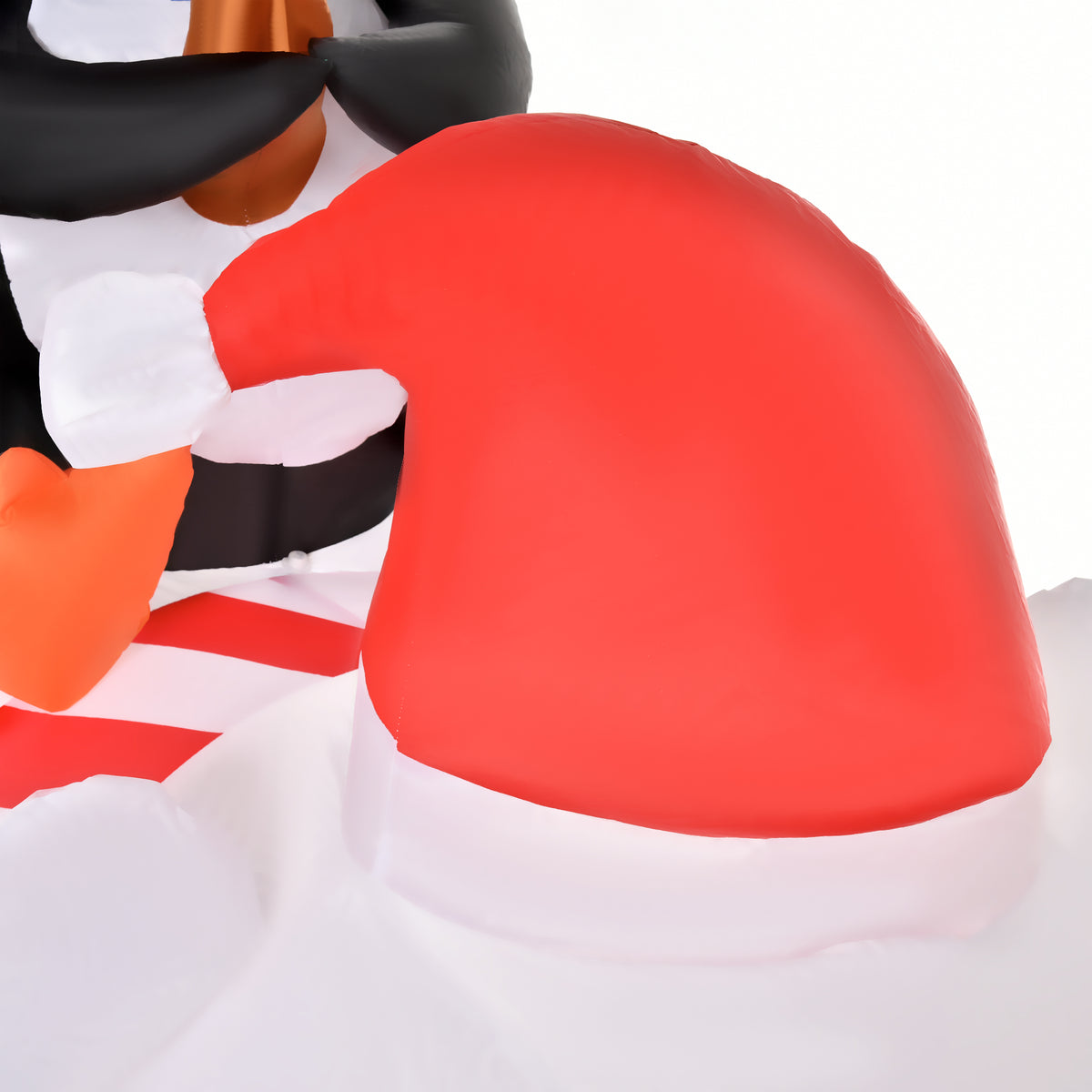 Ours Polaire Gonflable de Noël avec Lumières LED 206cm Décoration Gonflable de Noël Imperméable avec 2 Pingouins