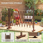 Barrière Extensible rétractable barrière de sécurité 250L x 31l x 104H cm alu métal Chocolat