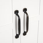 Hoher Wand-Badezimmerschrank oder WC-Schrank, 2 Türen, 2 Regalböden, Nische, Maße 60B x 20T x 58H cm, MDF-Spanplatten, Weiß