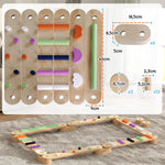 Viga de equilibrio de madera para niños de 3 a 8 años con piedras de obstáculos coloridas, interior y exterior