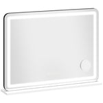 Miroir maquillage lumineux 80x60cm, miroir coiffeuse LED dimmable, lumière RGB, 3 températures de couleur, blanc