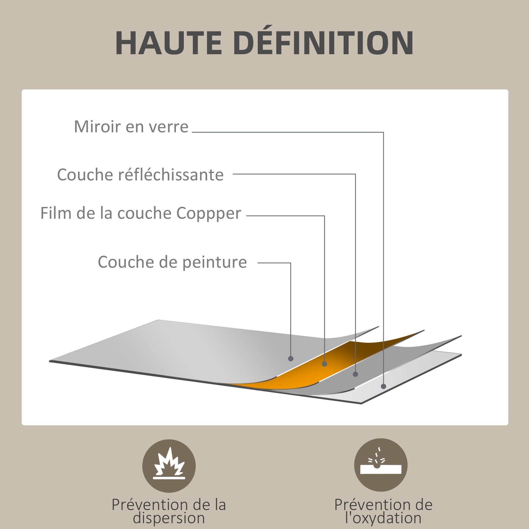 Miroir mural rectangulaire 80 x 60 cm, cadre en bois noir, idéal pour la salle de bain, salon ou chambre