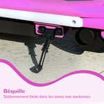 Trottinette électrique pour enfants 6-14 ans, vitesse maximale 10 km/h, lumières LED colorées, frein électrique, violet