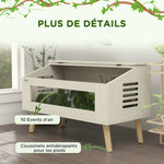 Terrarium pour reptiles, vivarium pour serpents 140L avec fenêtres en verre trempé, couvercle, 100 x 50 x 60 cm