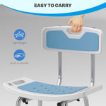 Tabouret de douche pour personnes âgées et handicapées hauteur réglable patins antidérapants support de pomme de douche