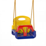 Altalena 3 in 1 evolutiva per bambini con schienale e barra a T rimovibili, per interno ed esterno, altezza regolabile