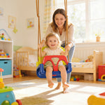 Altalena 3 in 1 evolutiva per bambini con schienale e barra a T rimovibili, per interno ed esterno, altezza regolabile